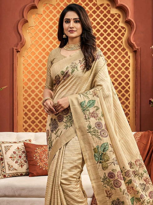 Vasthrlay Cotton Printed Unstitched Ethnic Wear