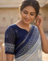 Vasthrlay Womens Printed Unstitched Peach Saree