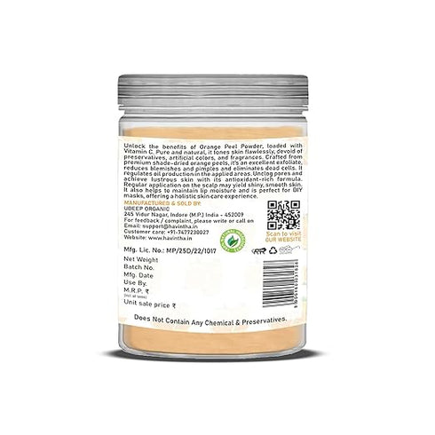 Havintha - Natural Orange Peel Powder Jar - for Glowing Skin