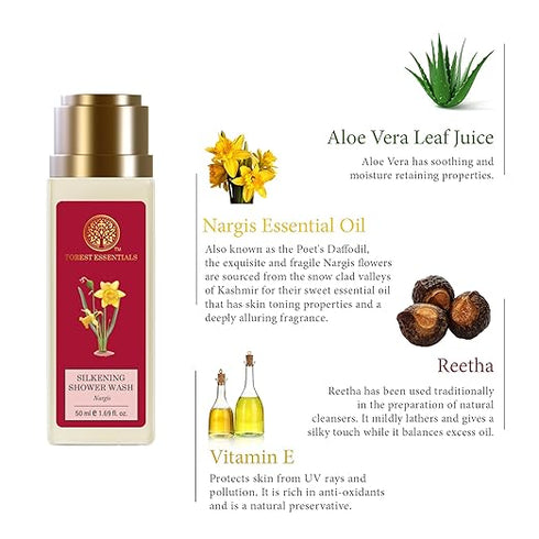 Forest Essentials Silkening Shower Wash Nargis