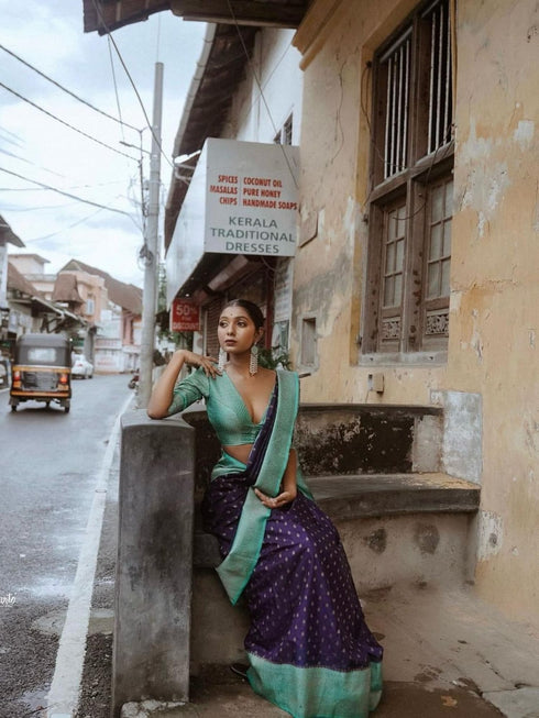 Vasthrlay Banarasi Traditional Unstitched Saree