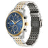 Sonata Magna Quartz Multifunction Blue Dial Two Toned Stainless Steel Strap Watch For Men
