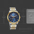 Sonata Magna Quartz Multifunction Blue Dial Two Toned Stainless Steel Strap Watch For Men