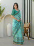 Vasthrlay Bandhani Embroidery Unstitched White Saree