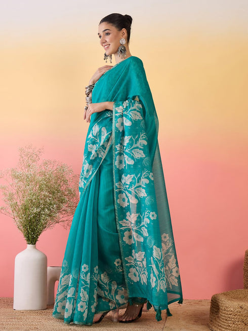 Vasthrlay Botanical Printed Unstitched Hs Ethnic Wear