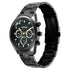 Sonata Multifunction Black Dial Black Metal Strap Watch For Men