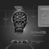 Sonata Multifunction Black Dial Black Metal Strap Watch For Men