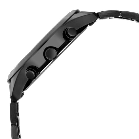Sonata Multifunction Black Dial Black Metal Strap Watch For Men