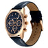 Sonata Multifunction Blue Dial Blue Leather Strap Watch For Men
