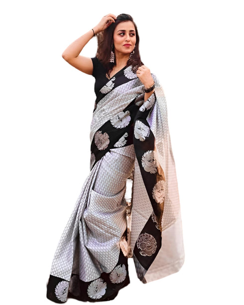 Vasthrlay Banarasi Traditional Unstitched Saree