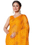 Vasthrlay Bandhani Printed Unstitched Yellow Saree
