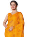 Vasthrlay Bandhani Printed Yellow1 Saree With Unstitched Blouse Piece