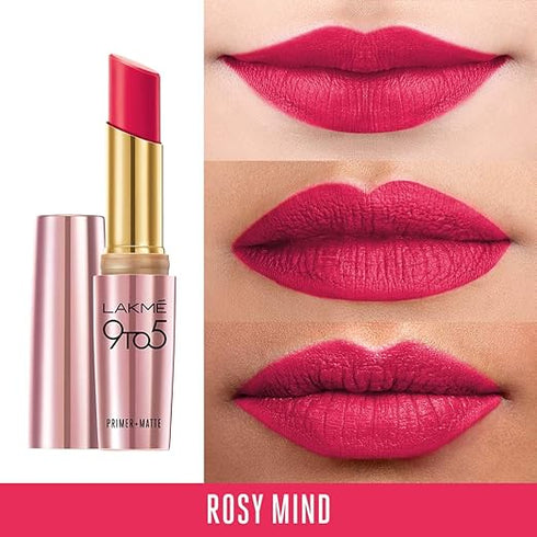 Lakme 9 to 5 Primer with Matte Lip Color | Rosy Mind