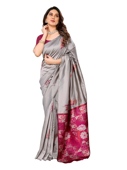 VasthrlayKanjivaram Banarasi Unstitched Mustard Free Ethnic Wear