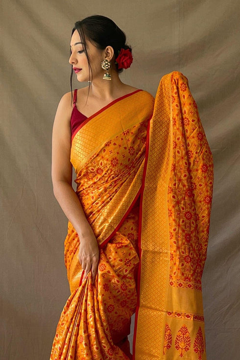 Vasthrlay Women's Patola Designer Unstitched Saree