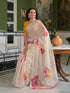 Vasthrlay Womens Printed Unstitched Beige Saree