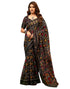 Vasthrlay Womens Printed Unstitched Green Saree