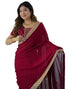 Vasthrlay Sequence Embroidery Unstitched Dark Green Saree