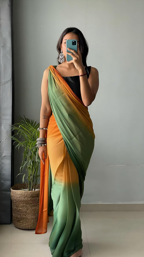 Vasthrlay Orange Saree