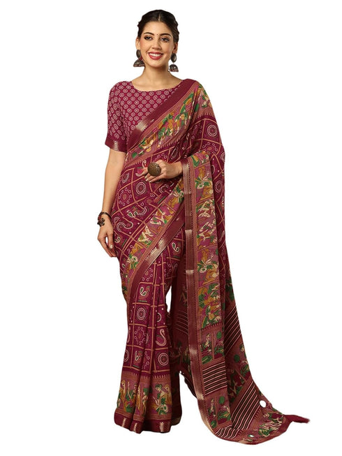 Vasthrlay Georgette Bandhani Unstitched 4322s217n Dark