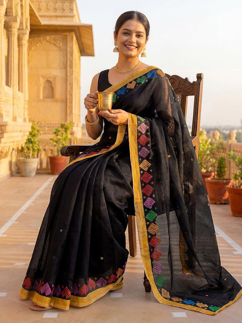 Vasthrlay Printed Peach1 Saree