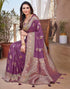 Vasthrlay Banarasi Kanjivaram Unstitched Pink Saree