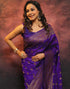 Vasthrlay Banarasi Kanjivaram Unstitched Teal Saree