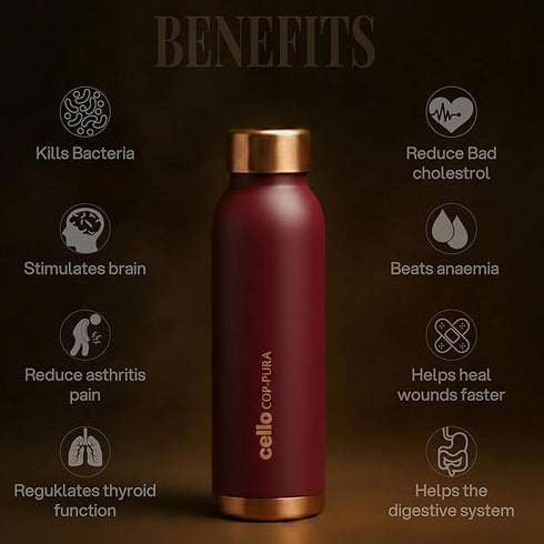 CELLO Copper Water Bottle 1000 ml