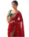 Vasthrlay Georgette Embroidery Unstitched Red Saree