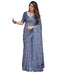 Vasthrlay Womens Printed Unstitched Light Green Saree