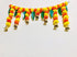 Artificial Fluffy Marigold and Mango Leaves with Bells Door Toran