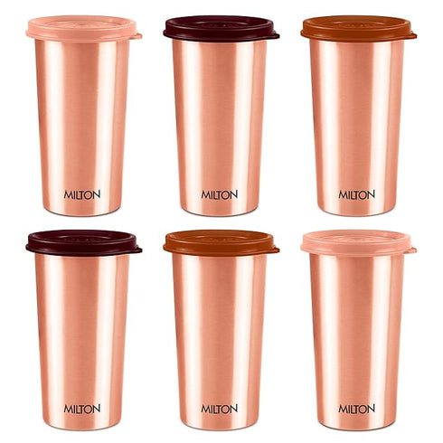 MILTON Copper Drinking Water Tumbler with Lid