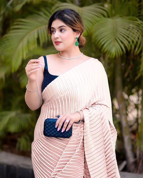Vasthrlay Pleated Crushed Unstitched Ethnic Wear
