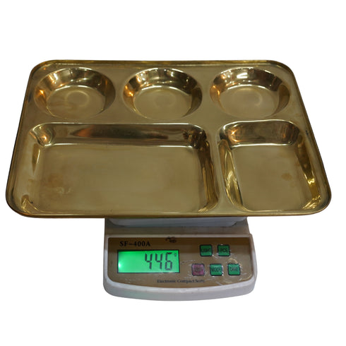 Brass Deep Compartment Dinner Plate