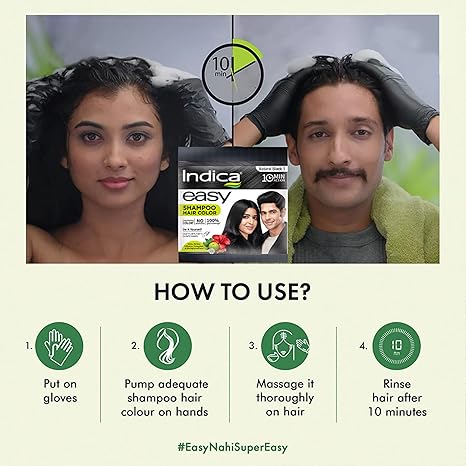 Indica Easy 10 Minutes Hair Color Shampoo