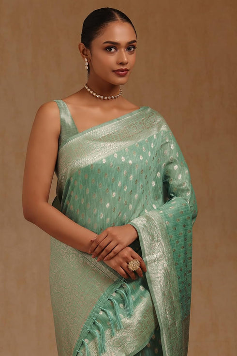 Vasthrlay Beige Tussar Floral