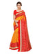 Vasthrlay Bandhani Printed Unstitched Red Saree