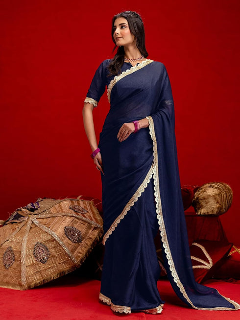 Vasthrlay Blouse Rust Saree