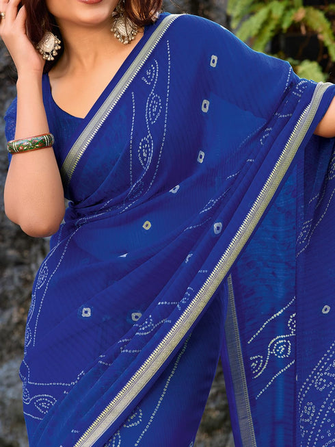 Vasthrlay Bandhani Unstitched Designer Sr Ethnic Wear