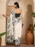 Vasthrlay Printed Black Saree