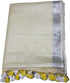 Vasthrlay Handloom Bhagalpuri Two Dye Attached Yellow Cream White