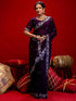 Vasthrlay Sequins Embroidery Turmeric Saree