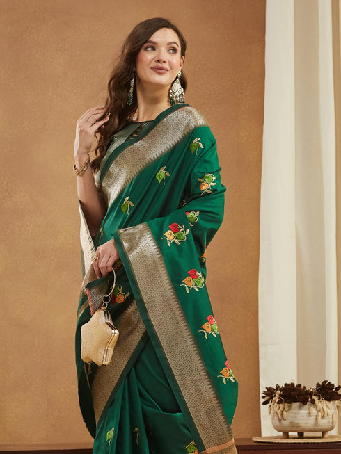 Vasthrlay Colourful Embroidery Saree
