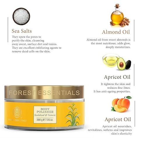 Forest Essentials Body Polisher Sandalwood & Turmeric