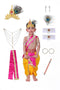 Raj Fancy Dresses Krishna Dress for Kids, Baby Krishna Dress for Janmashtami with Krishna Mukut
