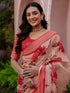 Vasthrlay Womens Printed Unstitched Multicolor Saree