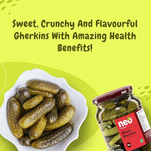 Neo Whole Gherkins Low Fat Sweet and Crunchy Pickles