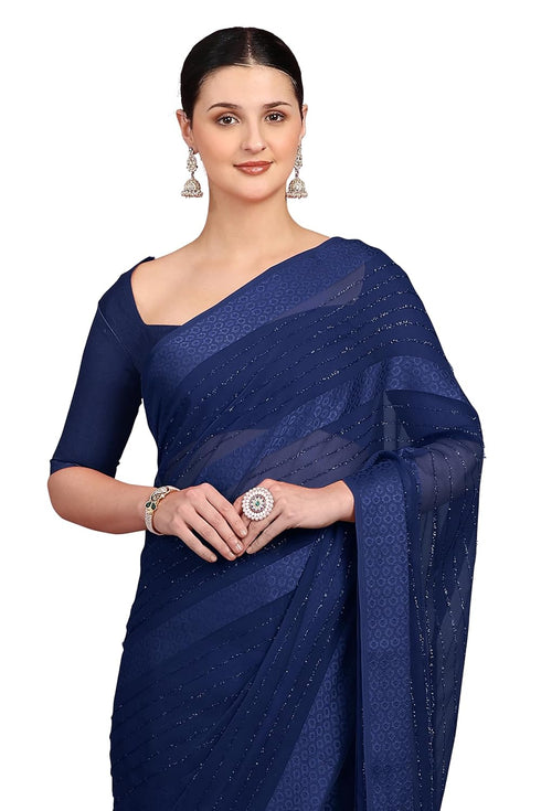Vasthrlay Fashion Georgette Green Ethnic Wear