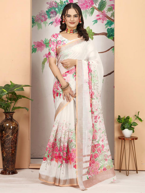 Vasthrlay Botanical Printed Unstitched Ethnic Wear