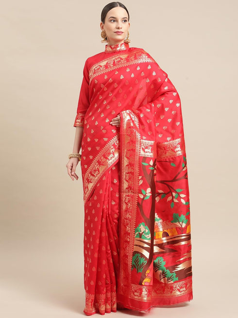 Vasthrlay Banarasi Jacquard Weaving Saree